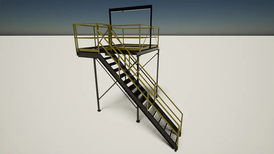 industrial access platform, rendering without machine