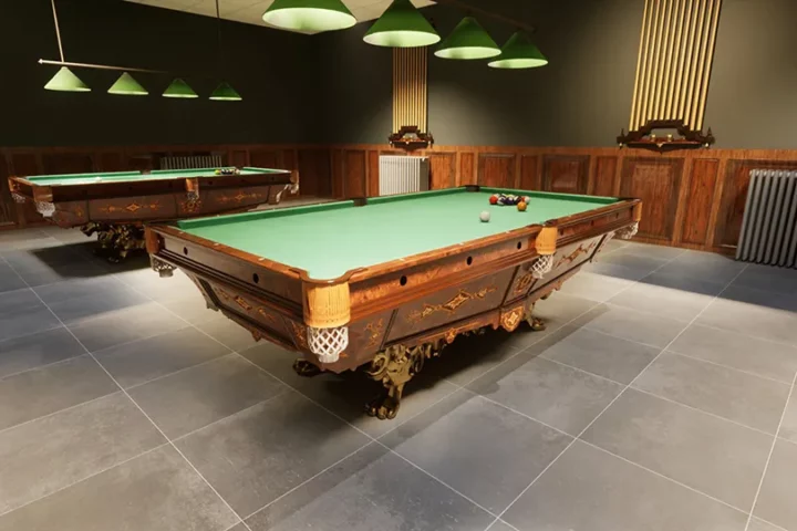 rendering of brunswick monarch pool table