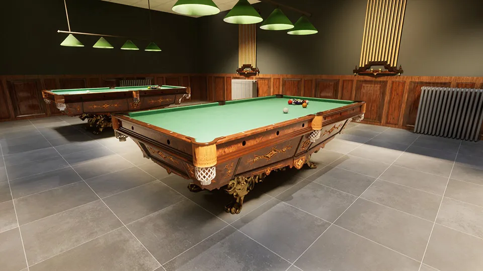 rendering of brunswick monarch pool table