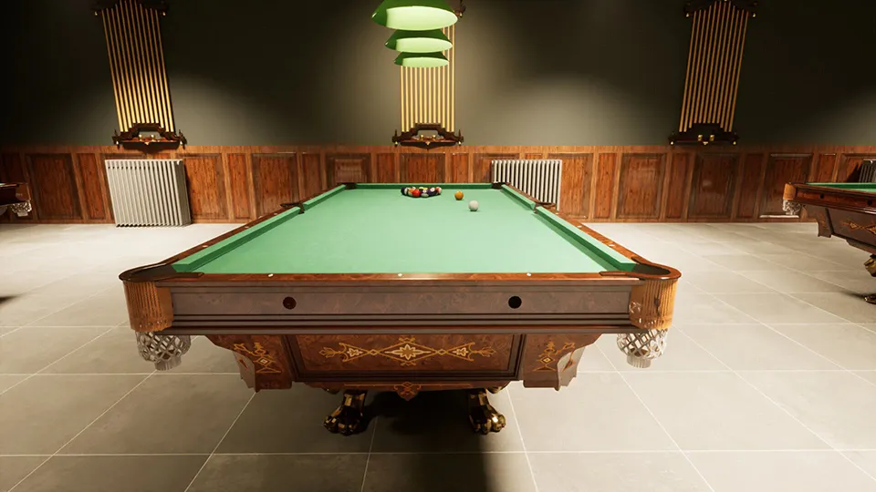 end view of brunswick monarch pool table