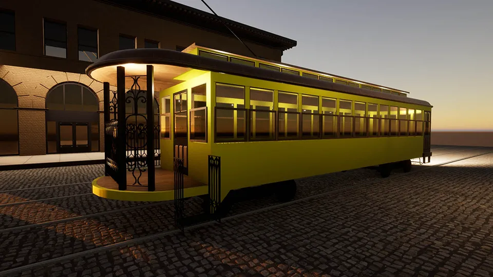 rendering of streetcar