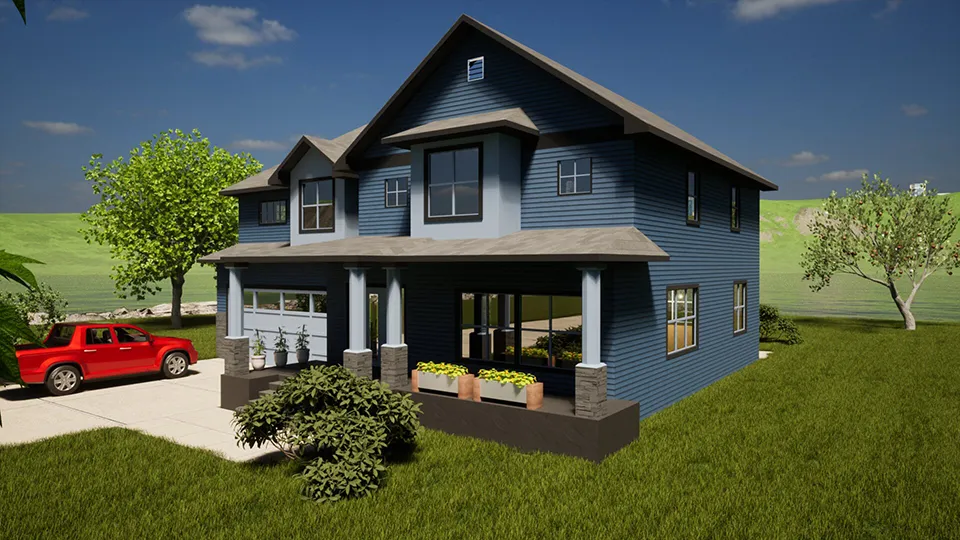 rendering of front porch