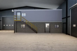 rendered view inside shop