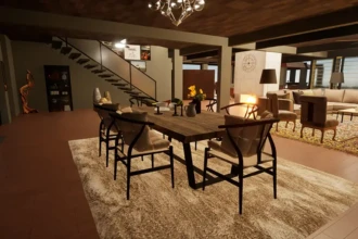 dining room table rendering
