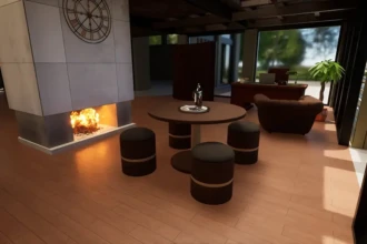 fireplace rendering