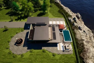 top view rendering of entire property