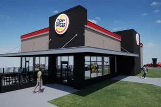 fast food restaurant front entrance