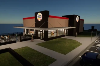 fast food restaurant rendering