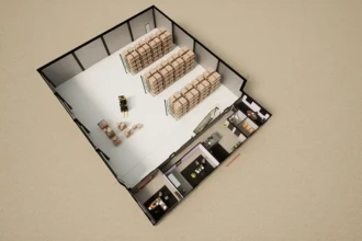 warehouse floorplan lower floor