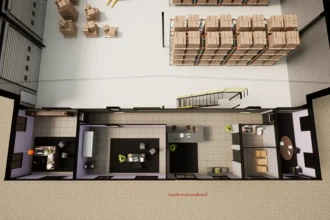 warehouse office floorplan - lower