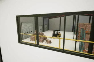 upper level view of warehouse