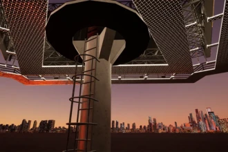 model of billboard access ladder