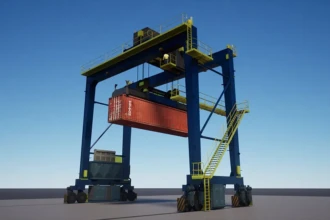 gantry crane low view