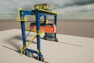 side view of gantry crane