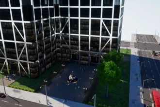 office building courtyard