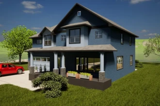 rendering of front porch