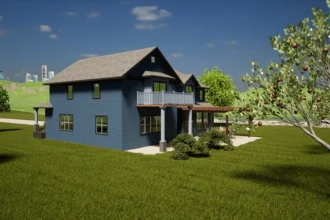 rendering of back yard