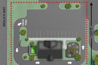 presentation graphic of drive thru restaurant