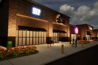 shopping center store view