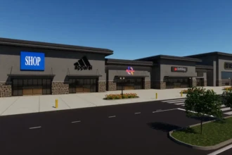 west view shopping center elevation