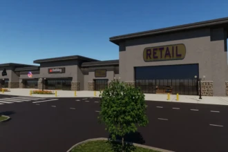 east view shopping center elevation
