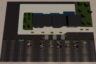 shopping center full site view