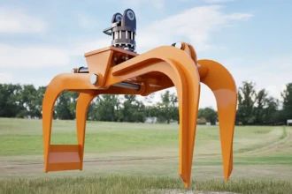 low view of bypass grapple assembly