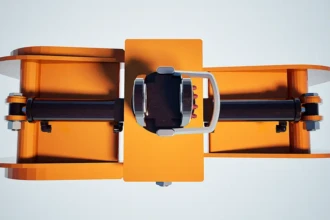 top view of logging grapple