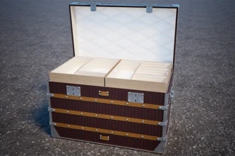 steamer trunk open view