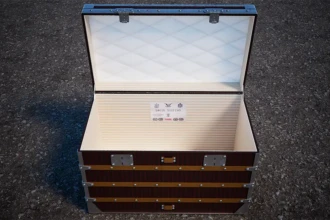 steamer trunk open view
