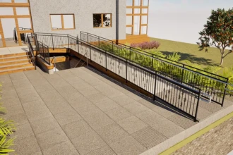 decorative railings for public access