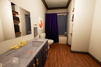 condo bathroom rendering