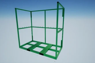 shipping rack with fork pockets