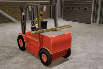 aluminum storage tray on back of forklift