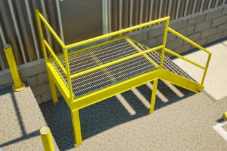 bar grating access platform