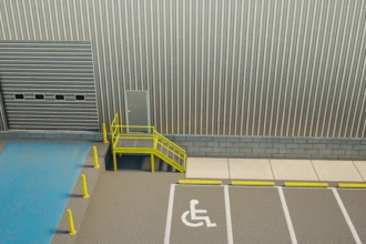 access stair at industrial building