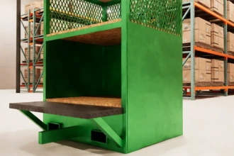 platform and fork pockets on small order rack