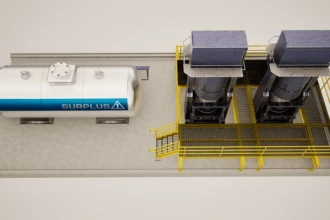 full view of industrial platform