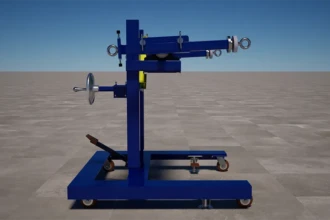side view of assembly workstation